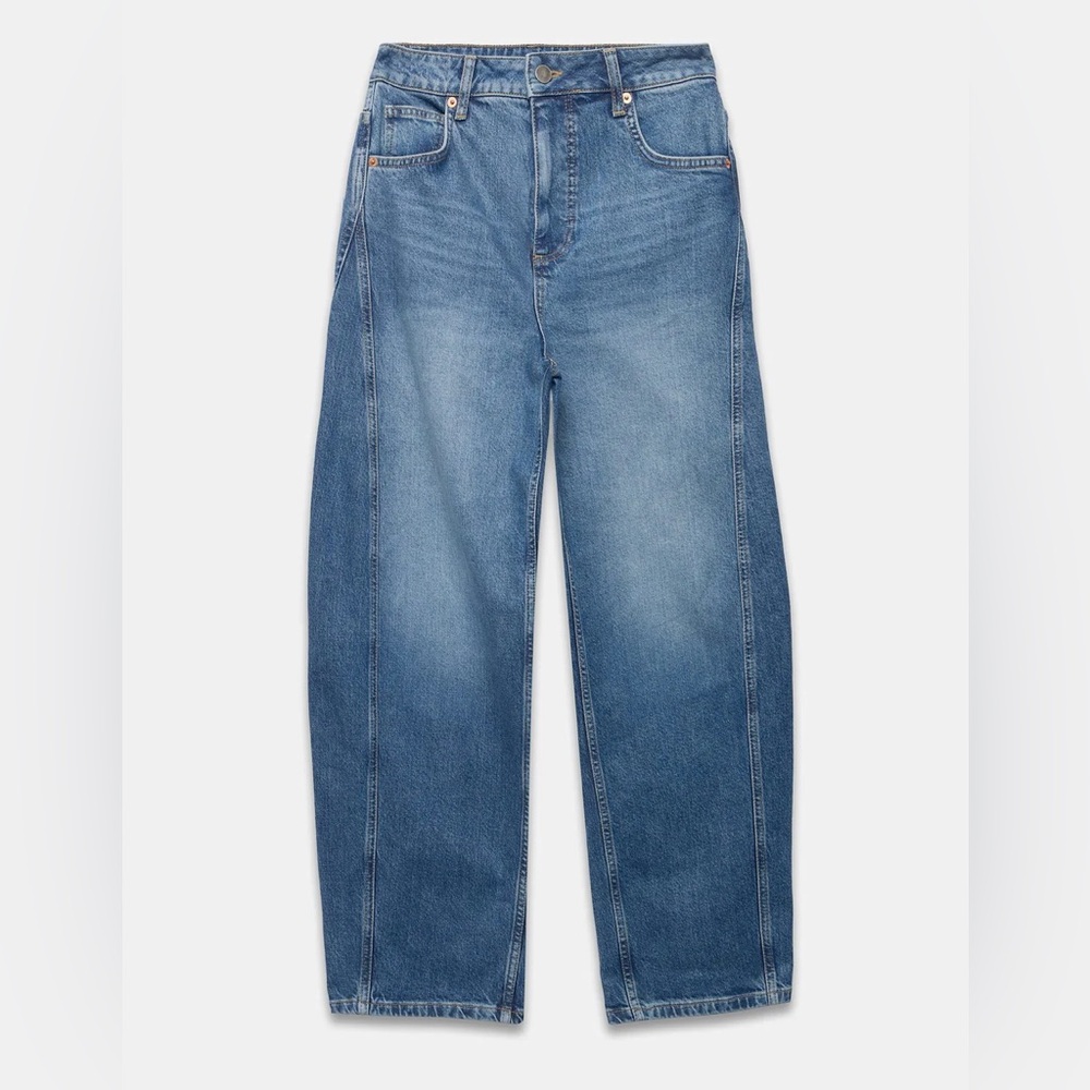 Mint Velvet Barrel Mid Indigo Jeans 6 Short
